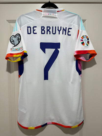 De Bruyne #7 Mens MEDIUM Adidas AeroReady Away Tomorrowland Jersey