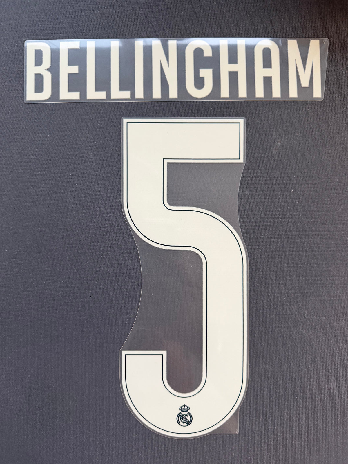 Jude Bellingham #5 Official Authentic Player Size Adult Name Set Away