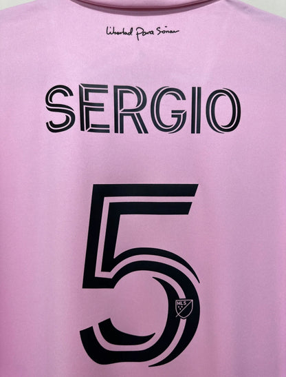 Sergio #5 Mens EXTRA LARGE Adidas AeroReady Inter Miami Home Jersey