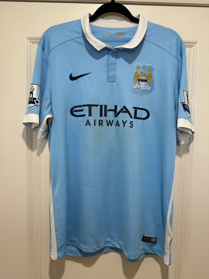 Kun Aguero #10 Mens LARGE Nike Stadium Manchester City Used Jersey