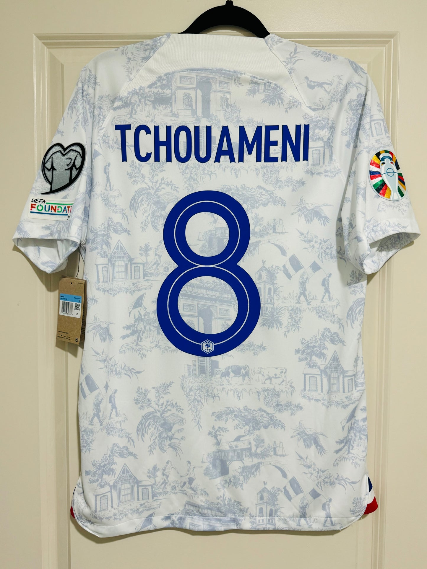 Camiseta Nike de visitante de Francia para la fase de clasificación para la Eurocopa, número 8, para hombre, de talla mediana