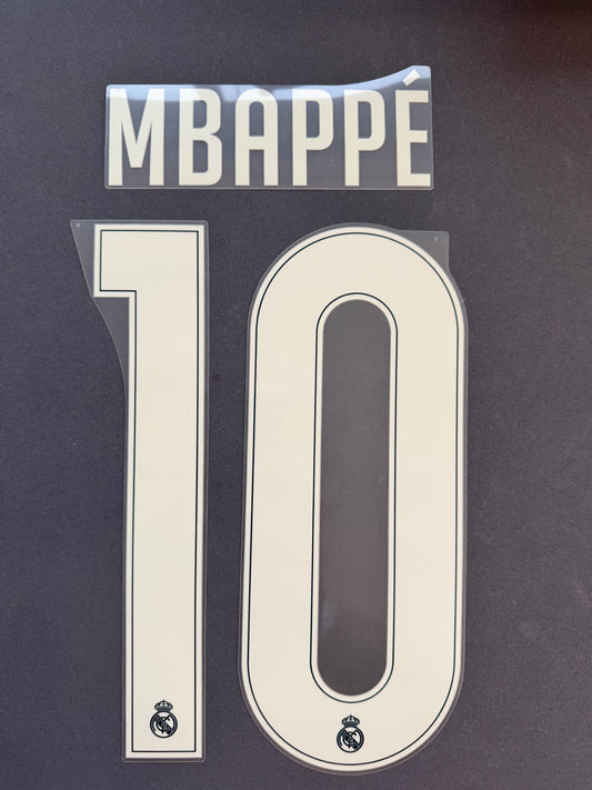 Kylian Mbappe #10 Authentic Player Size Official Name Set Adult Away