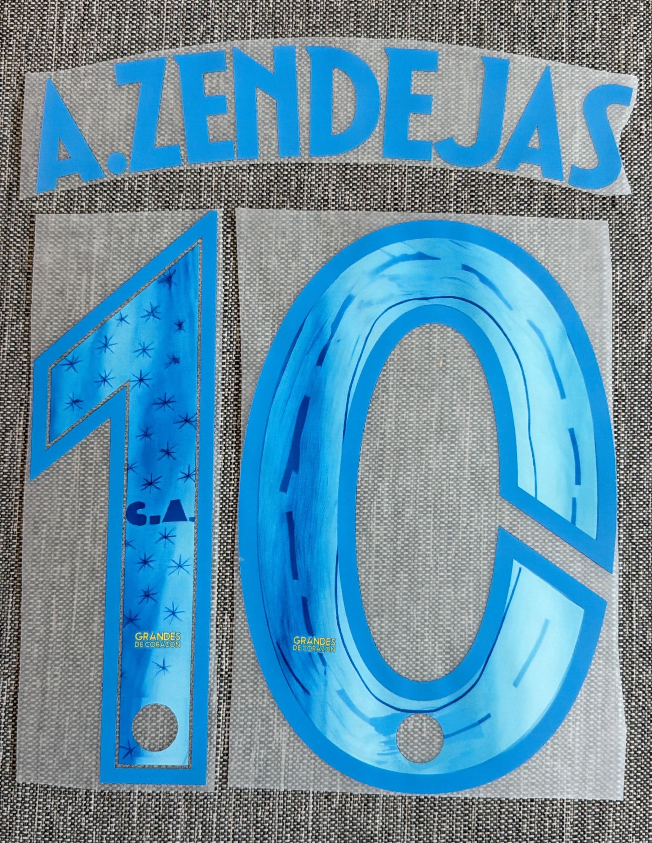 Alex Zendejas #10 Official Autism Adult Size Name Set