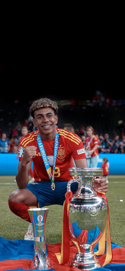 Camiseta local auténtica de España para la final de la Eurocopa de Lamine Yamal n.º 19 de Adidas