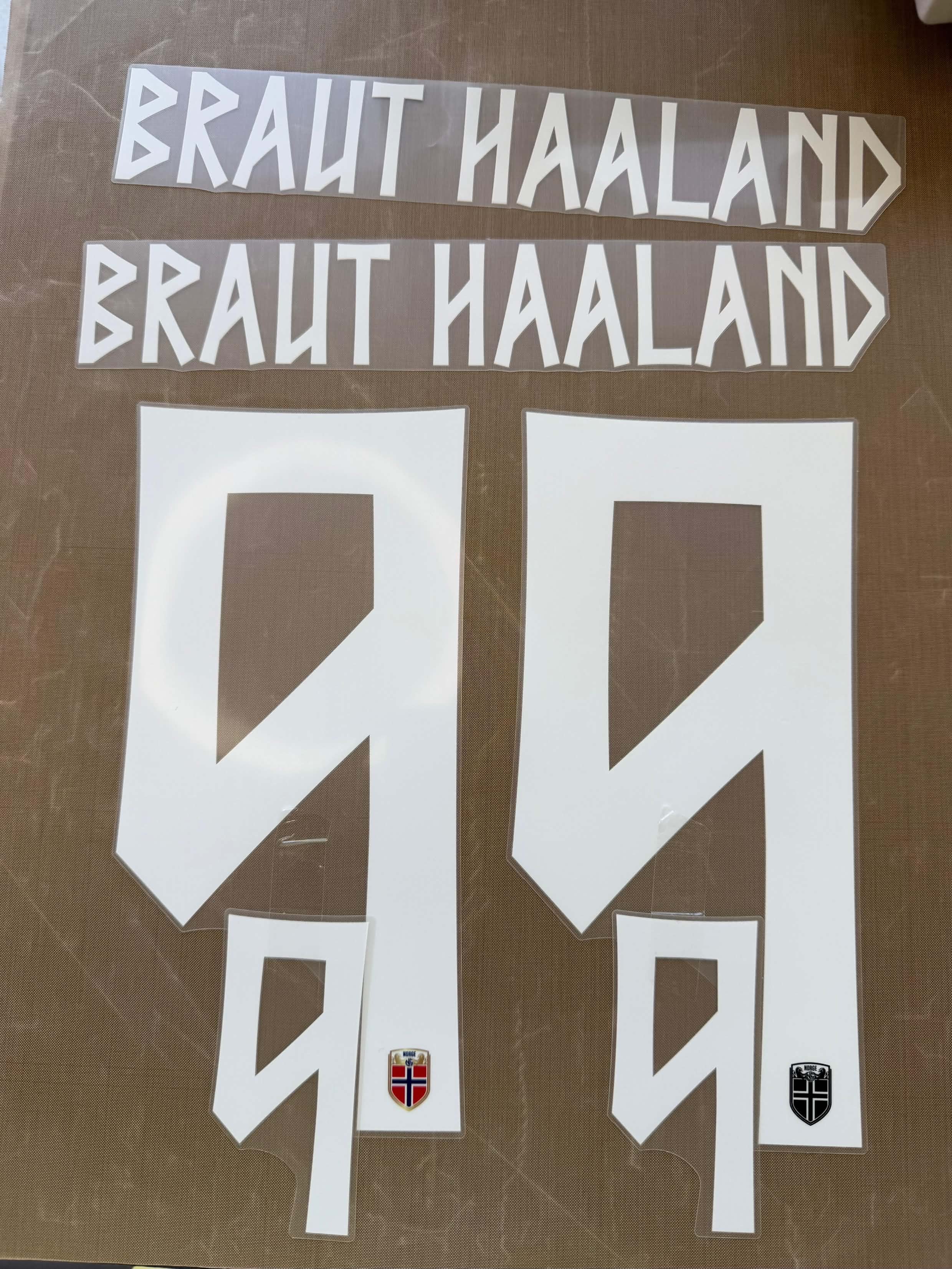Braut-Haaland #9 Norge Home Official Authentic Name Set