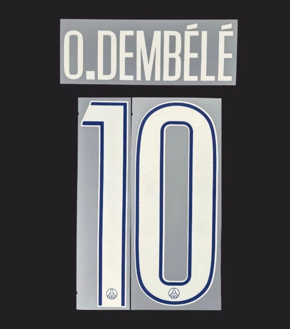 Dembele #10 PSG 4th Kit Authentic Name Set “Air Jordan” UCL/Cup