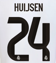 Huijsen #24 Authentic HOME Official Name Set Adult Player Size