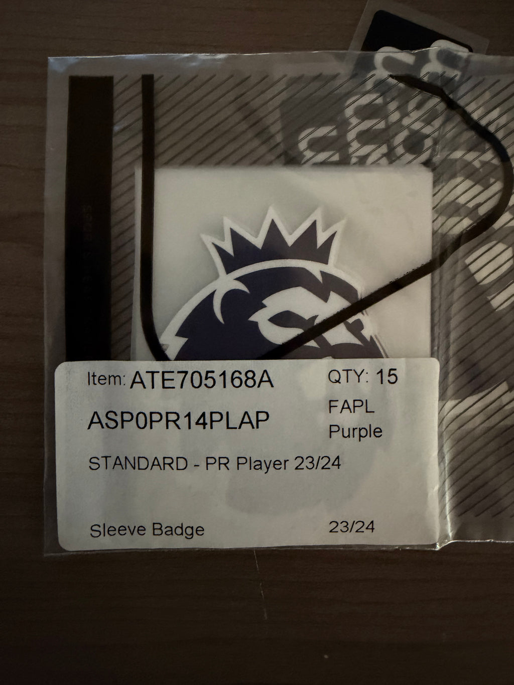 Premier League 25/26 Authentic Player Size Badge Kit