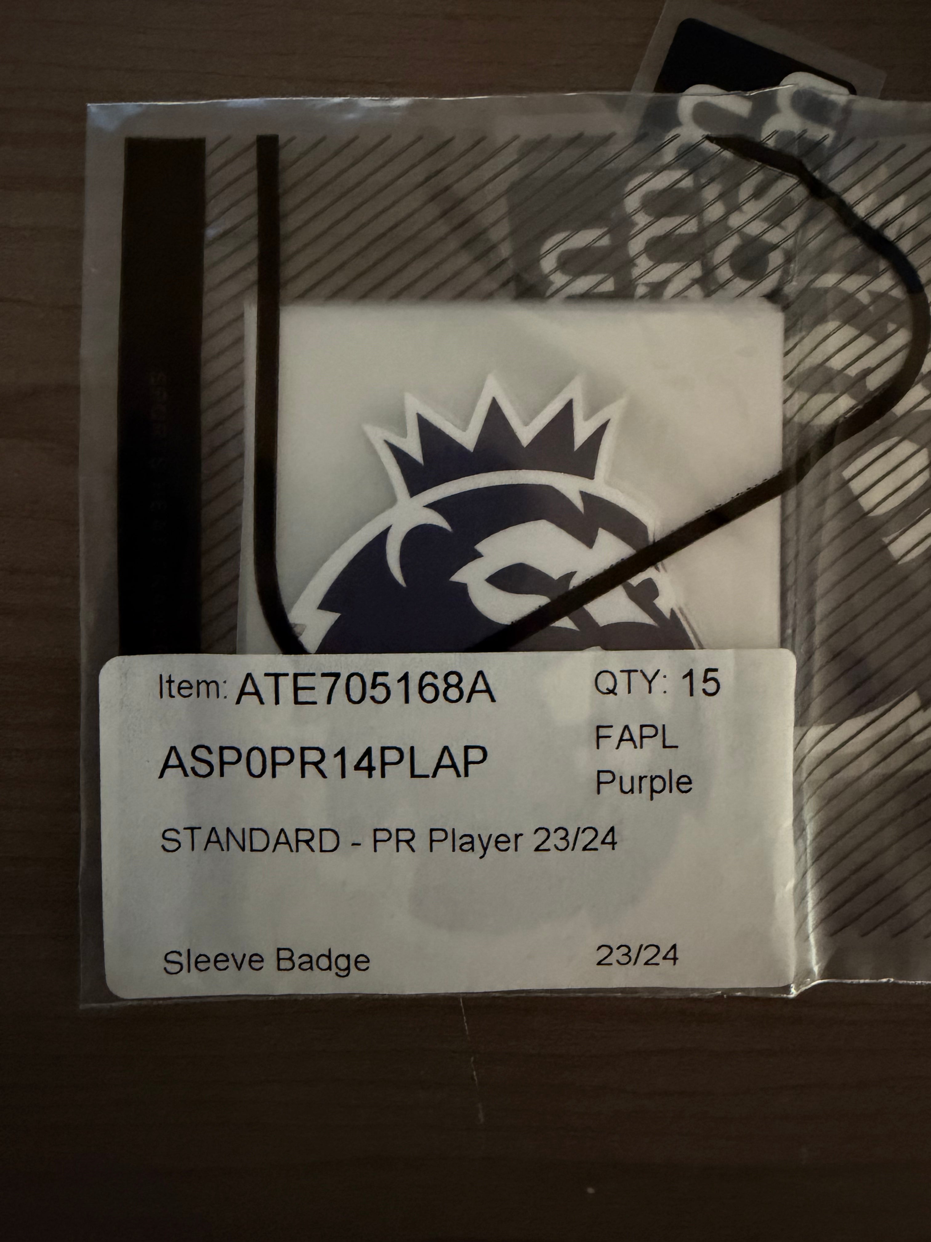 Premier League 25/26 Authentic Player Size Badge Kit