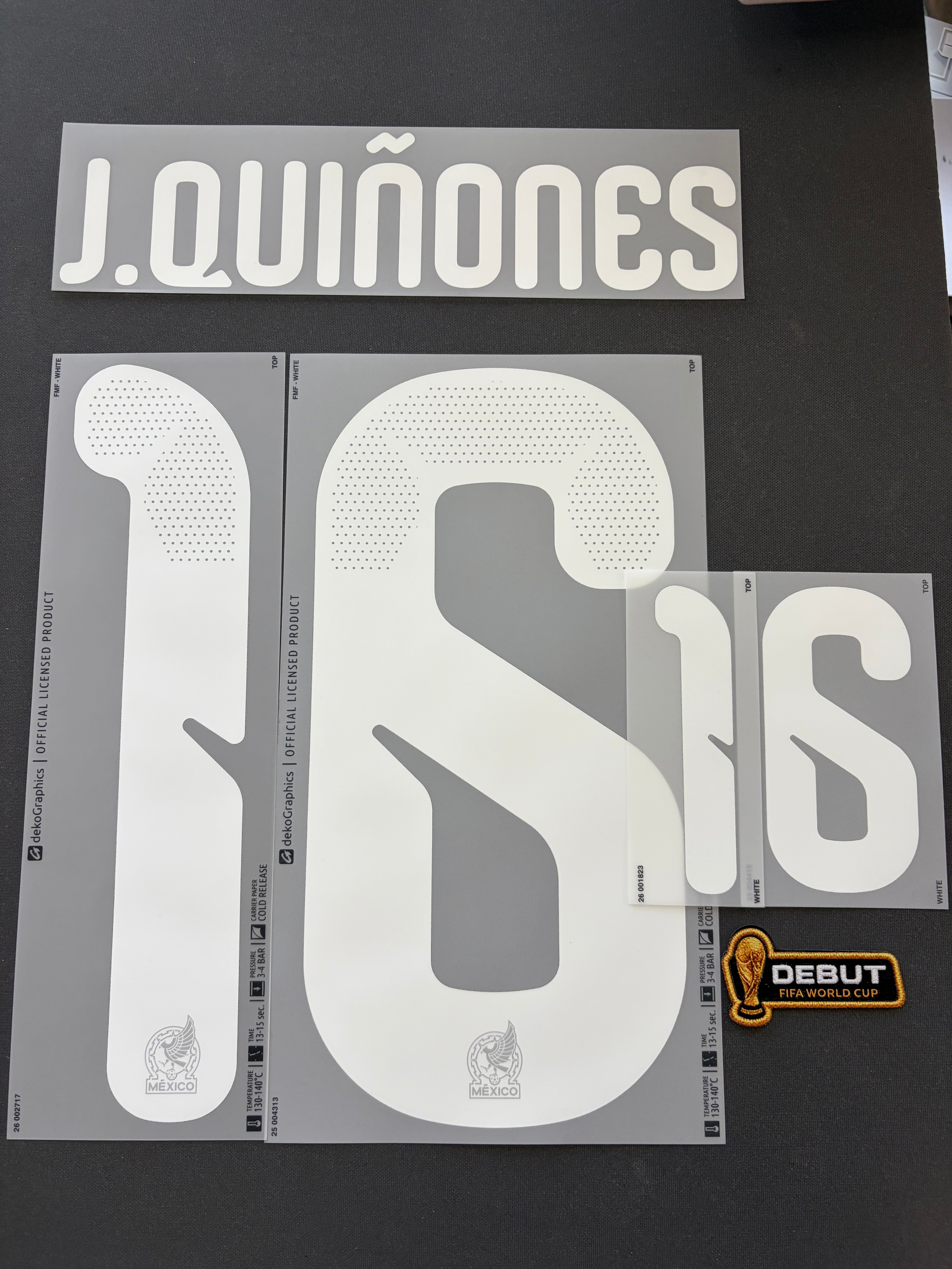 Julian Quiñones #16 Authentic Home Adult Size Name Set