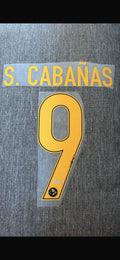 Salvador Cabañas #9 Men’s Adult Size Club America Away Name Set