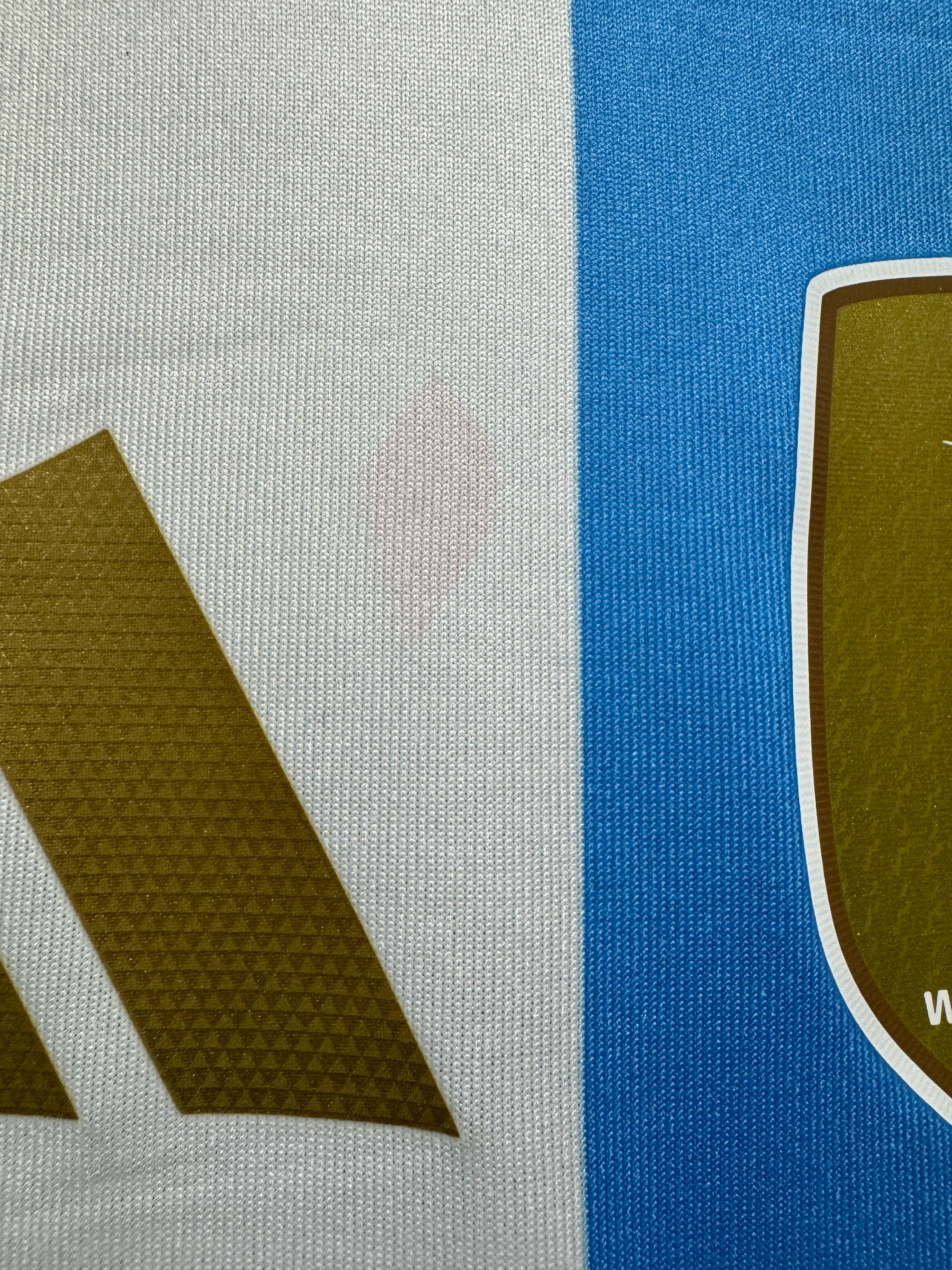 Camiseta local auténtica de manga larga de Argentina de Adidas de tamaño mediano Messi n.° 10 para hombre