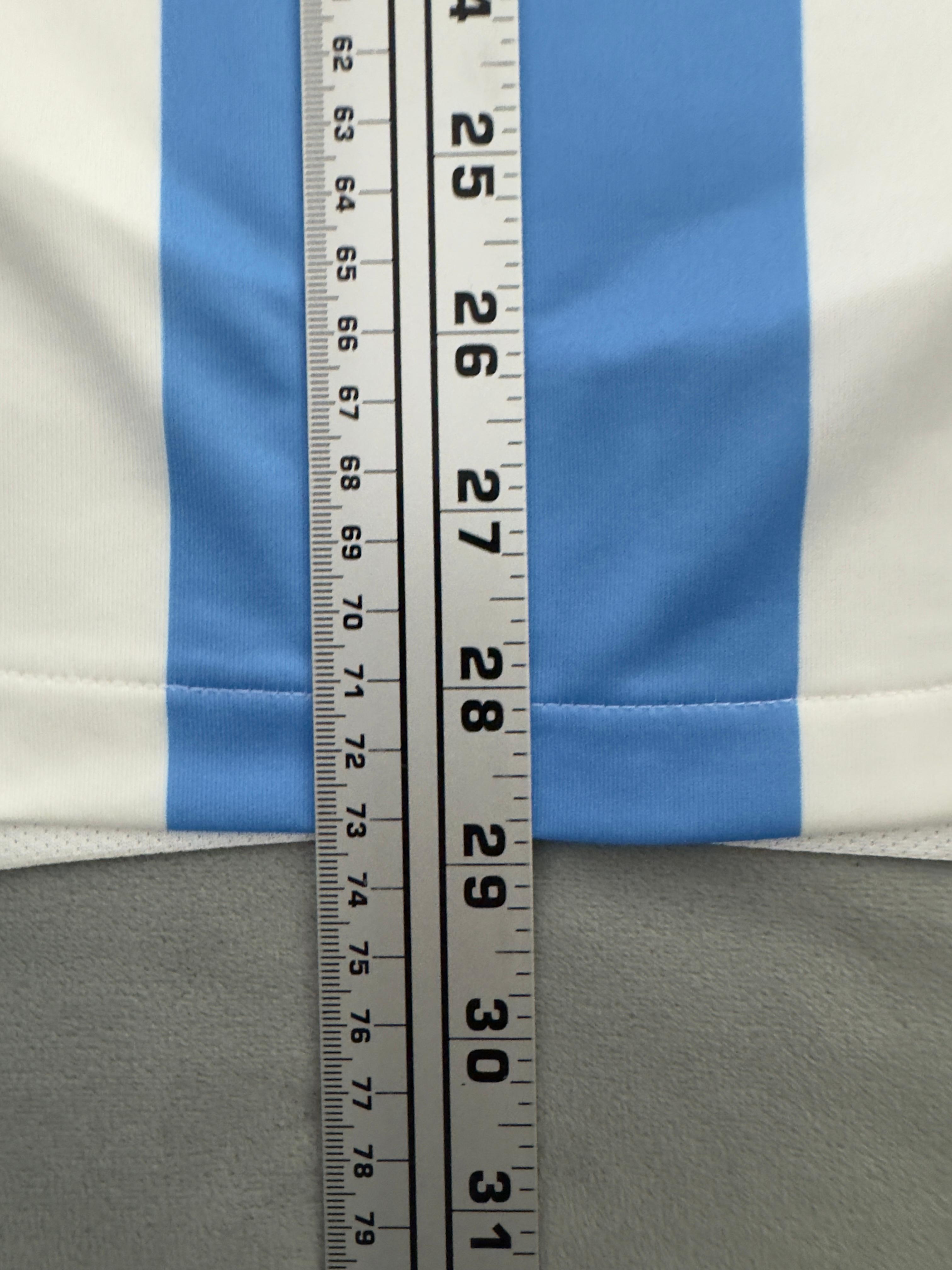 Camiseta local auténtica de manga larga de Argentina de Adidas de tamaño mediano Messi n.° 10 para hombre
