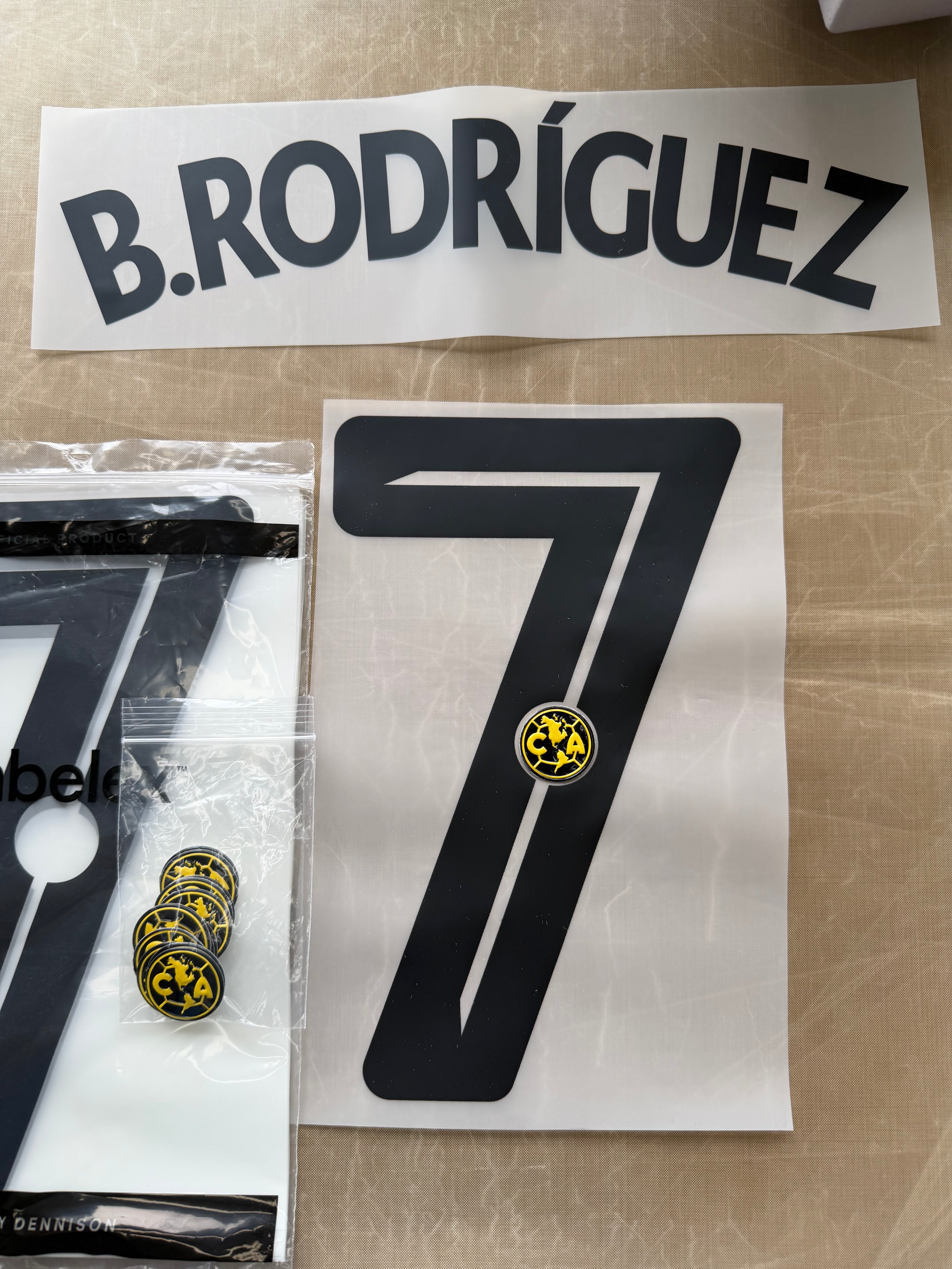 Brian Rodríguez #7 Official Authentic Player Size Home Name Set Adult