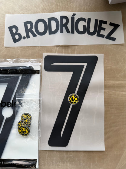 Brian Rodríguez #7 Official Authentic Player Size Home Name Set Adult
