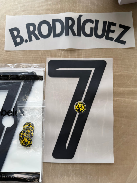 Brian Rodríguez #7 Official Authentic Player Size Home Name Set Adult