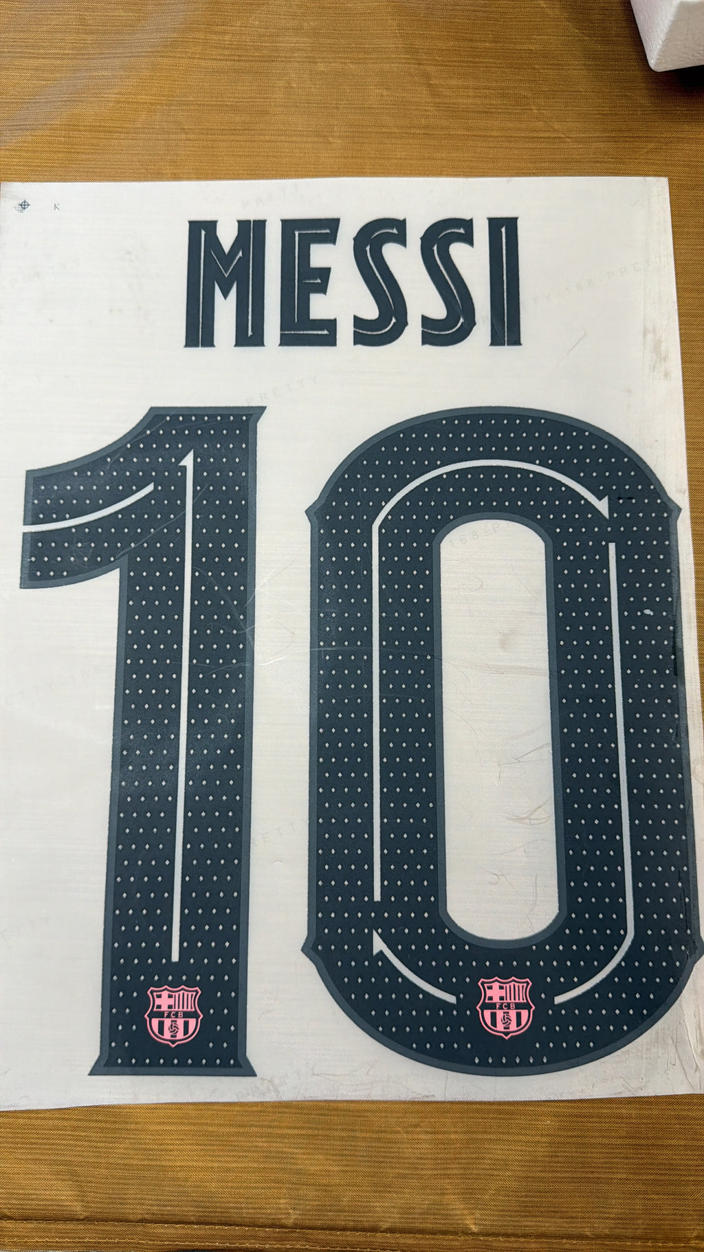 Messi #10 Mens Adult Size FC Barcelona UCL Name Set