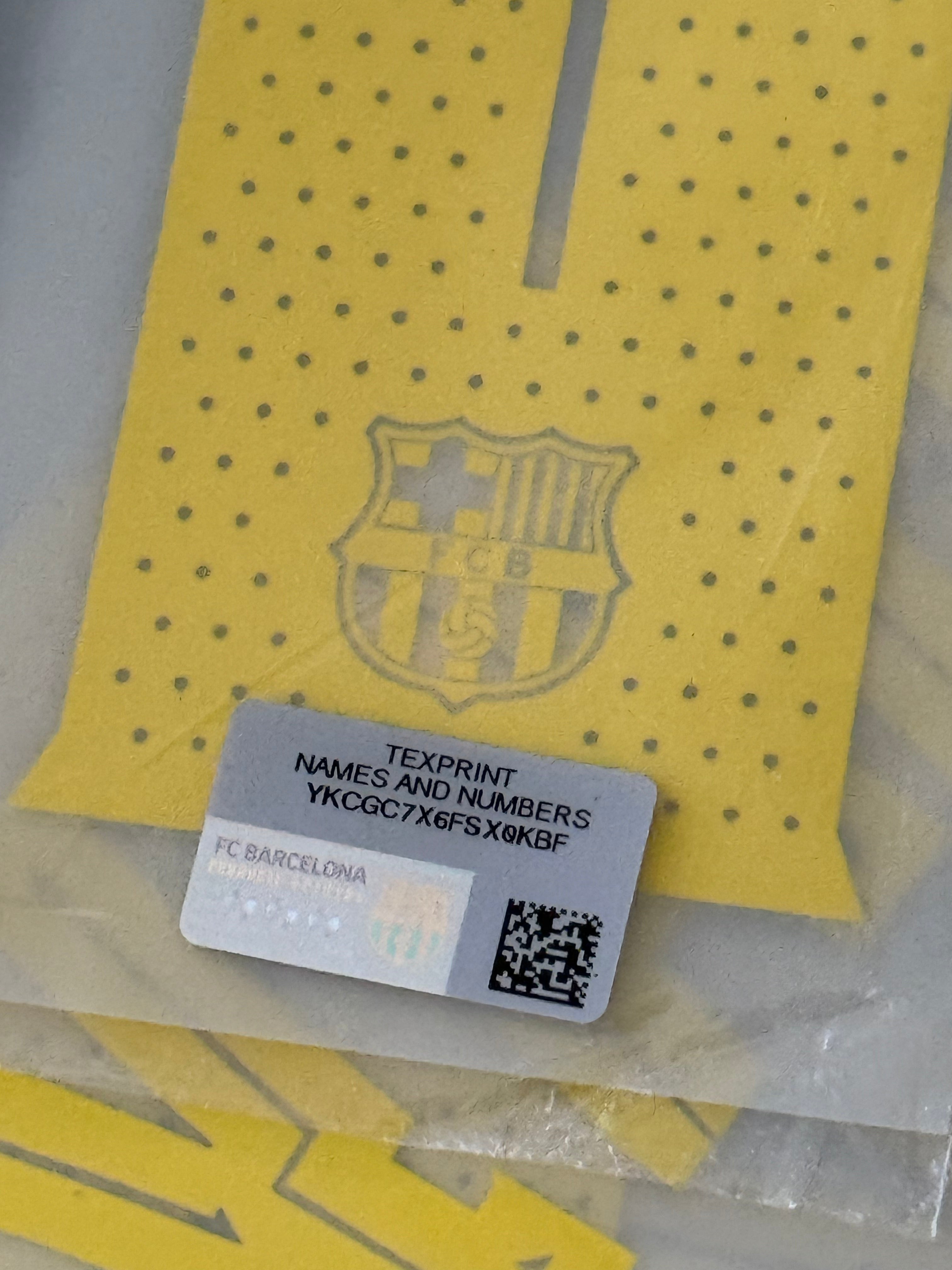 Lamine Yamal #10 Adult Size Authentic Player Size Home UCL/Cup Name Set