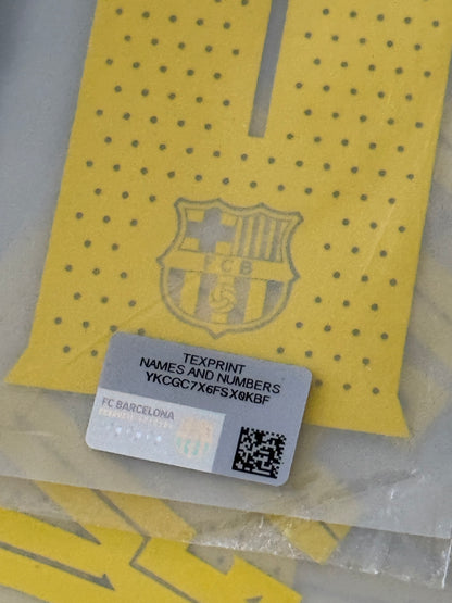 Lamine Yamal #10 Adult Size Authentic Player Size Home UCL/Cup Name Set