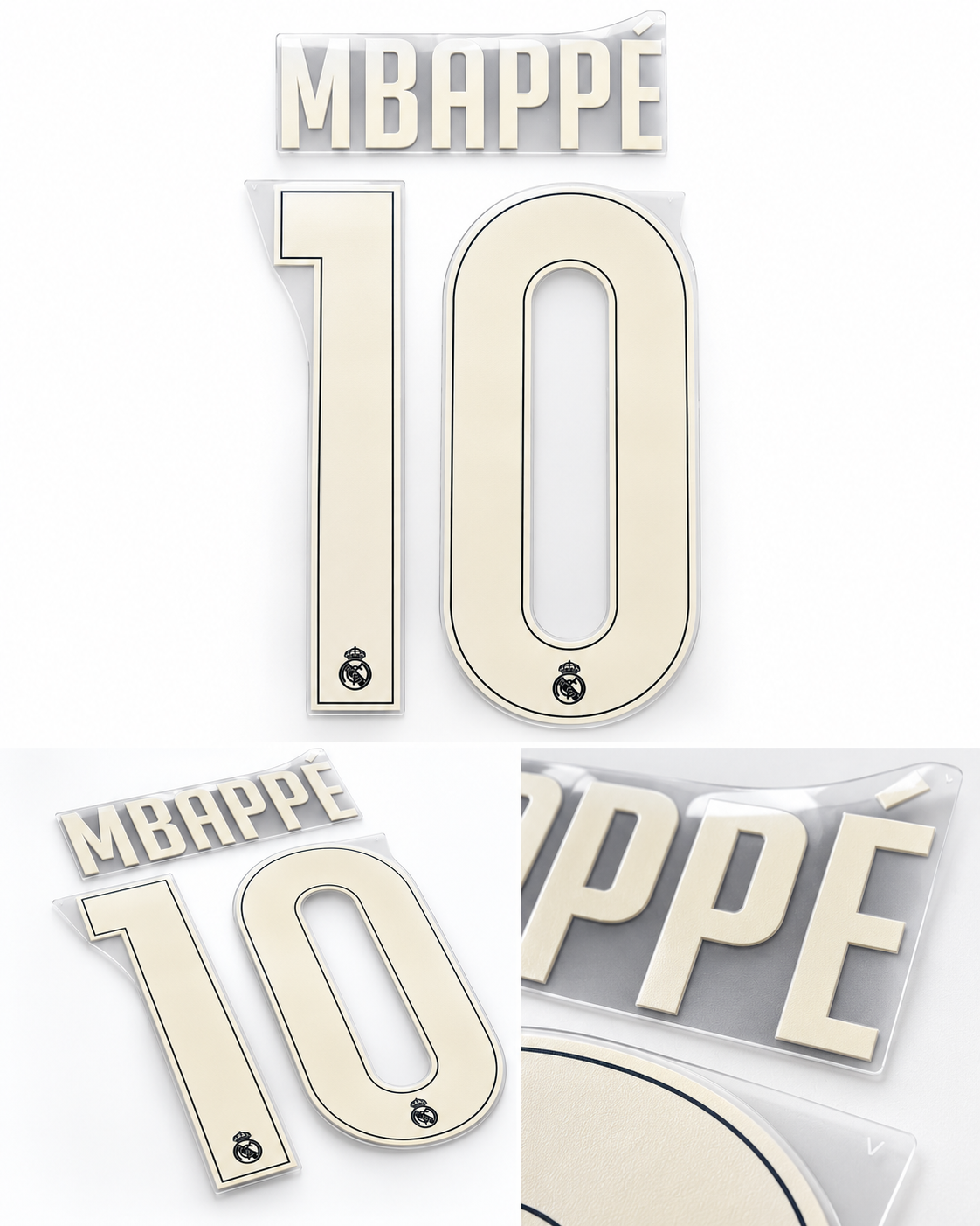 Kylian Mbappe #10 Authentic Player Size Official Name Set Adult Away