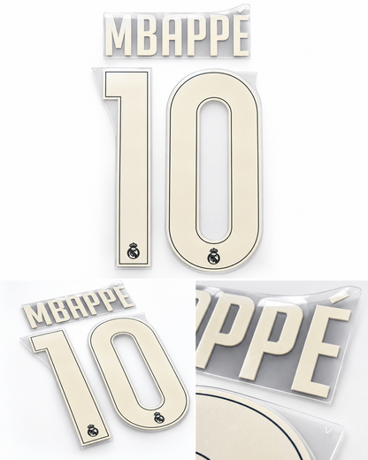 Kylian Mbappe #10 Authentic Player Size Official Name Set Adult Away