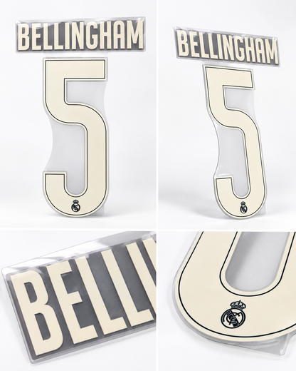 Jude Bellingham #5 Official Authentic Player Size Adult Name Set Away