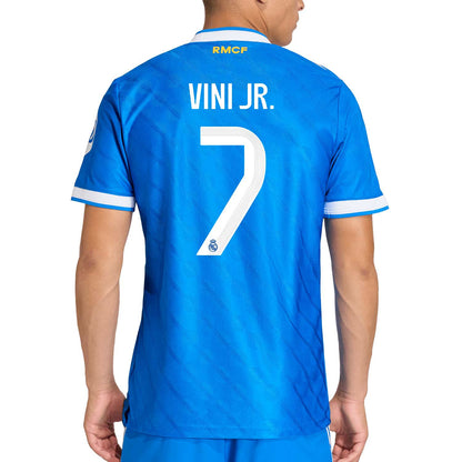Vini Jr #7 Authentic Third Name Set Adult Player Size