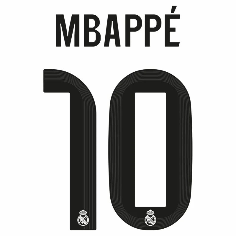 Mbappe #10 Authentic HOME Official Name Set Adult Player Size