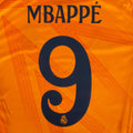 Mbappe #9 Authentic AWAY Official Name Set Adult Player Size (Metallic Gloss)