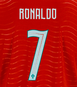 Cristiano Ronaldo #7 Portugal Authentic Player Size Official Home Name Set