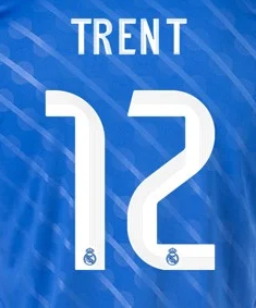 Trent #12 Authentic Third Name Set Adult Player Size