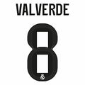 Valverde #8 Authentic HOME Official Name Set Adult Player Size