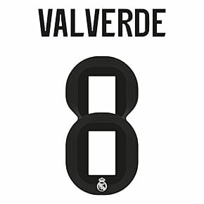 Valverde #8 Authentic HOME Official Name Set Adult Player Size