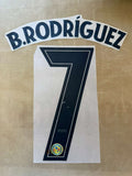 Brian Rodriguez #7 Official Authentic Player Size Full DTF Name Set