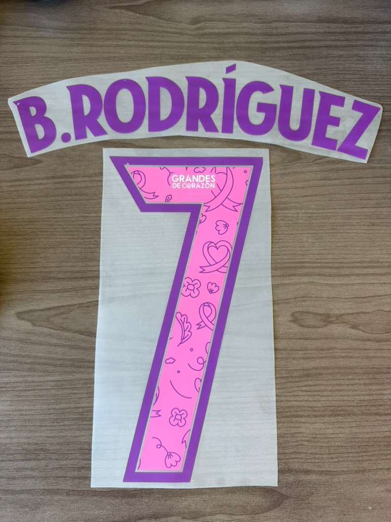 Brian Rodriguez #7 Adult Size Official Authentic Pink x Breast Cancer Club America