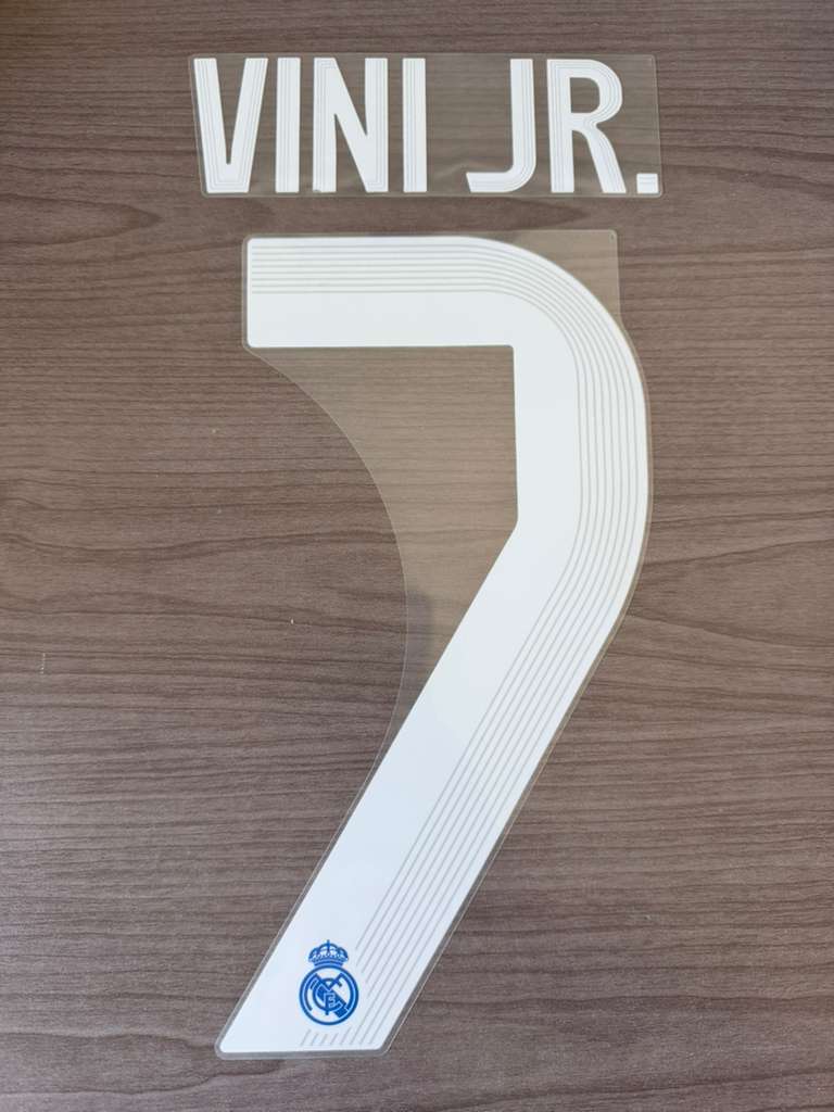 Vini Jr #7 Authentic Third Name Set Adult Player Size