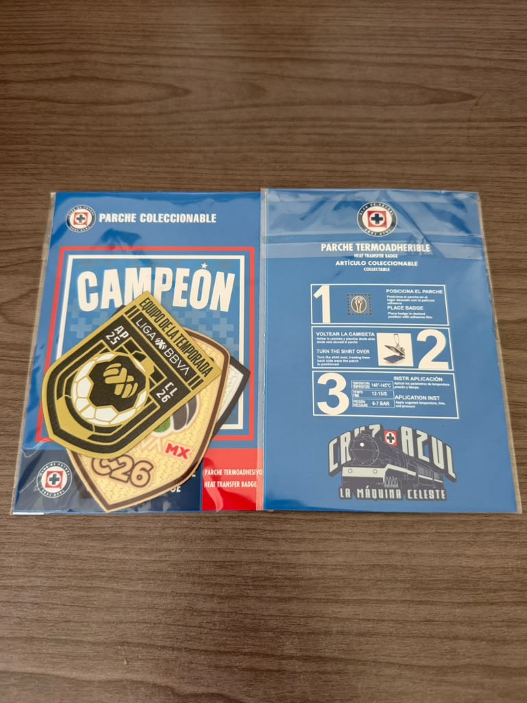 Cruz Azul Official Authentic Player Size Champions Patches Liga MX