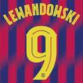 Lewandowski #9 Adult Size Authentic Player Size Home UCL/Cup Name Set