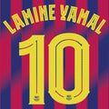 Lamine Yamal #10 Adult Size Authentic Player Size Home UCL/Cup Name Set