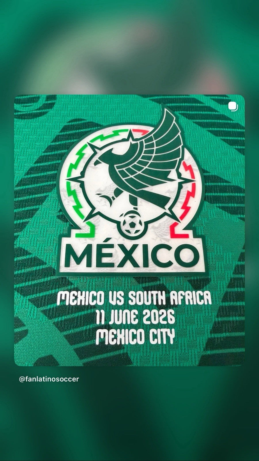 Mexico vs South Africa Official Authentic Match Detail