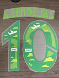 Zendejas #10 Mens Adult Size Authentic Viva Aerobus Official Name Set